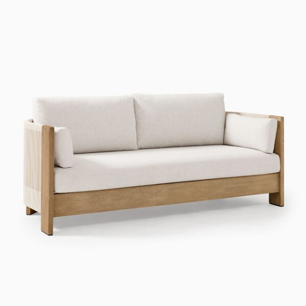 Nusantara Teak Outdoor Sofa - Beige Finish