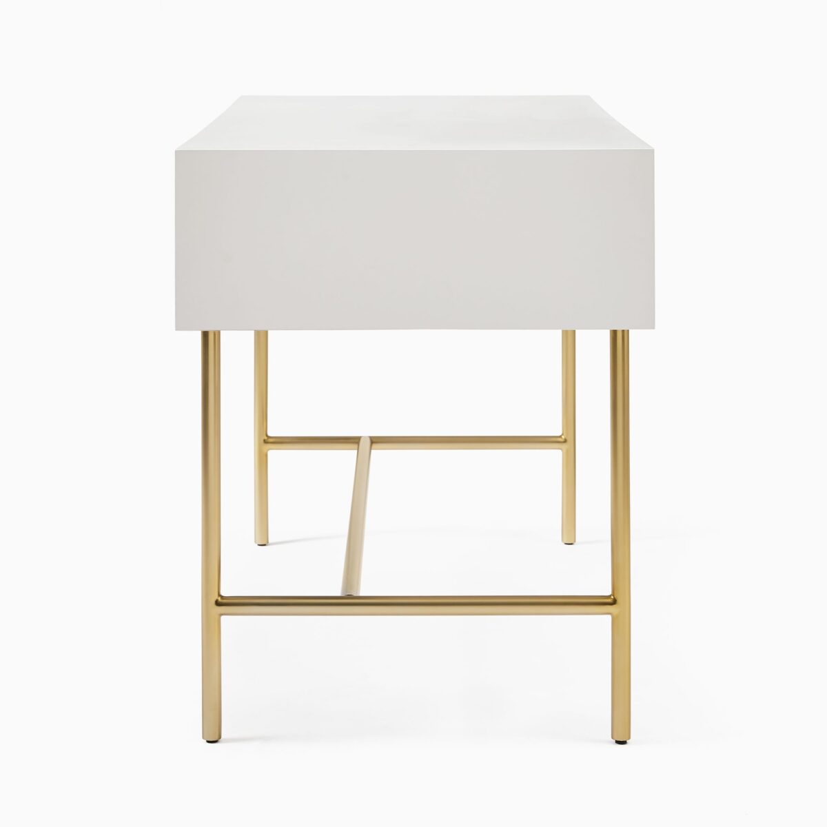 Ken Dedes Modern Writing Desk - Gold Finish - Image 3