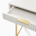 Raden Wijaya Modern Writing Desk - Gold Finish - Image 4