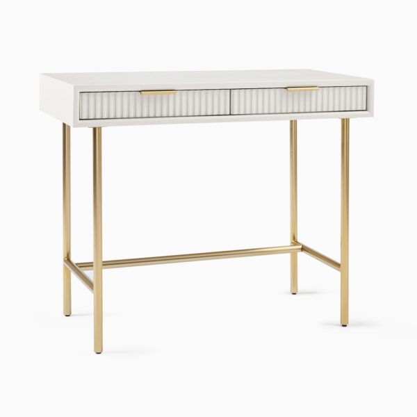 Raden Wijaya Modern Writing Desk - Gold Finish