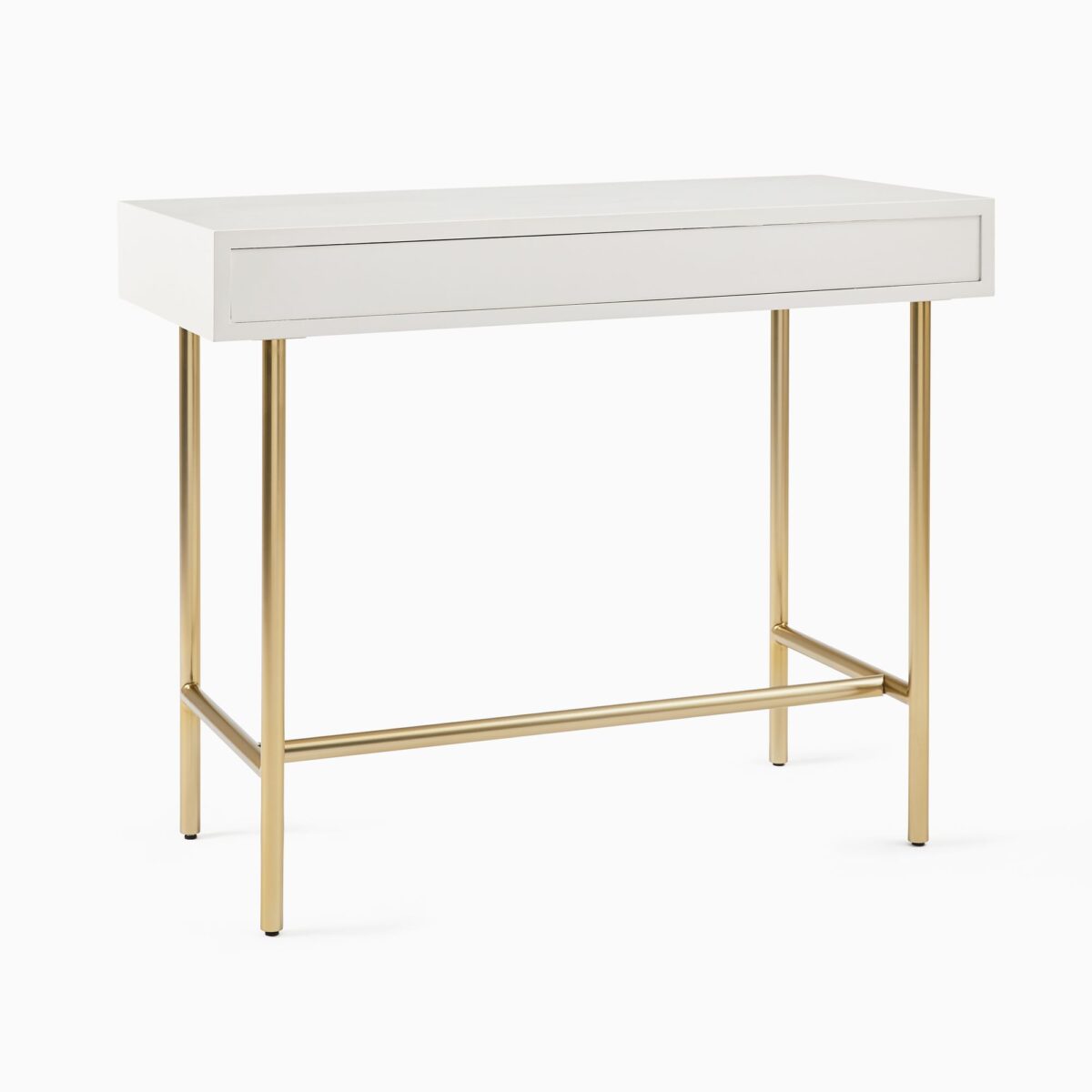 Raden Wijaya Modern Writing Desk - Gold Finish - Image 6