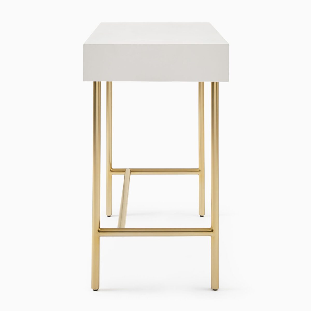 Raden Wijaya Modern Writing Desk - Gold Finish - Image 3