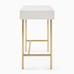 Raden Wijaya Modern Writing Desk - Gold Finish - Image 3