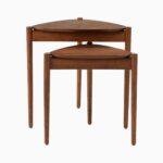 Arjuna Nesting Side Tables - Walnut Finish