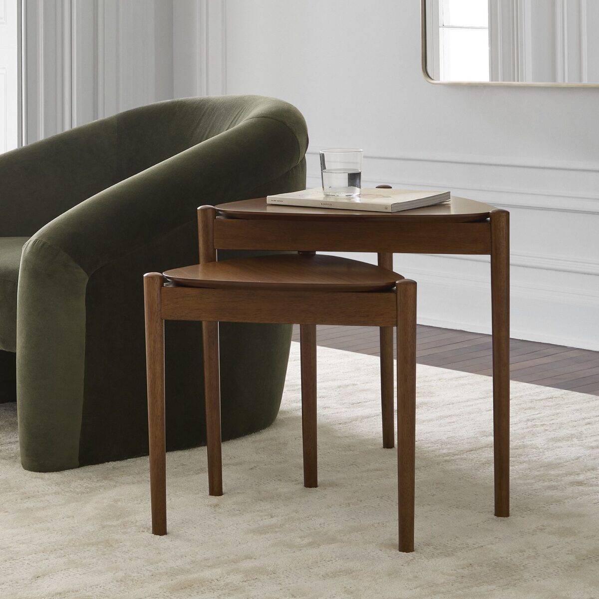 Arjuna Nesting Side Tables - Walnut Finish - Image 5