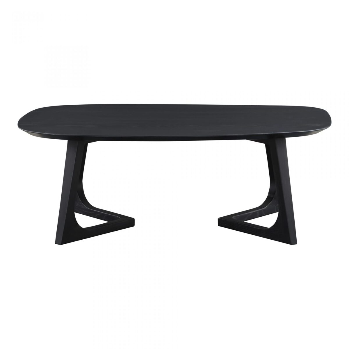 Sinta Oval Coffee Table - Black Finish - Image 2