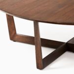 Kartini Teak Round Coffee Table - Mahogany Finish - Image 2
