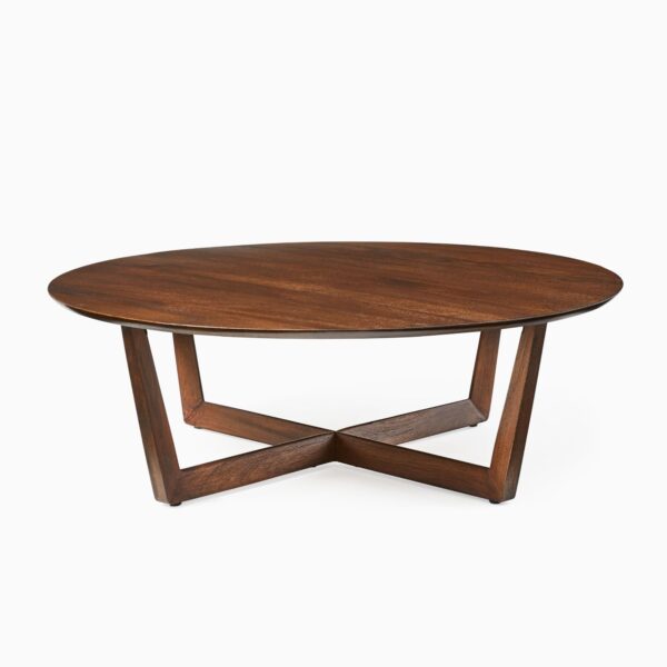 Kartini Teak Round Coffee Table - Mahogany Finish