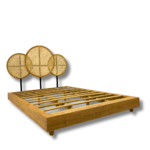 Bulan Teak Rattan Bed Frame - Natural - Image 3