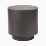Tucker Drum Side Table - Black Finish