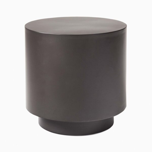 Tucker Drum Side Table - Black Finish