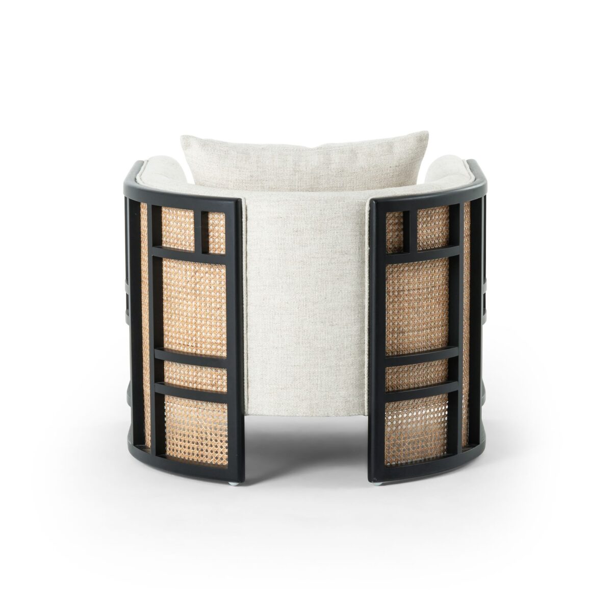 Cakra Rattan Teak Lounge Chair - Black Matte - Image 4
