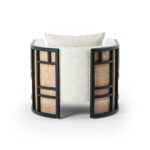 Cakra Rattan Teak Lounge Chair - Black Matte - Image 4