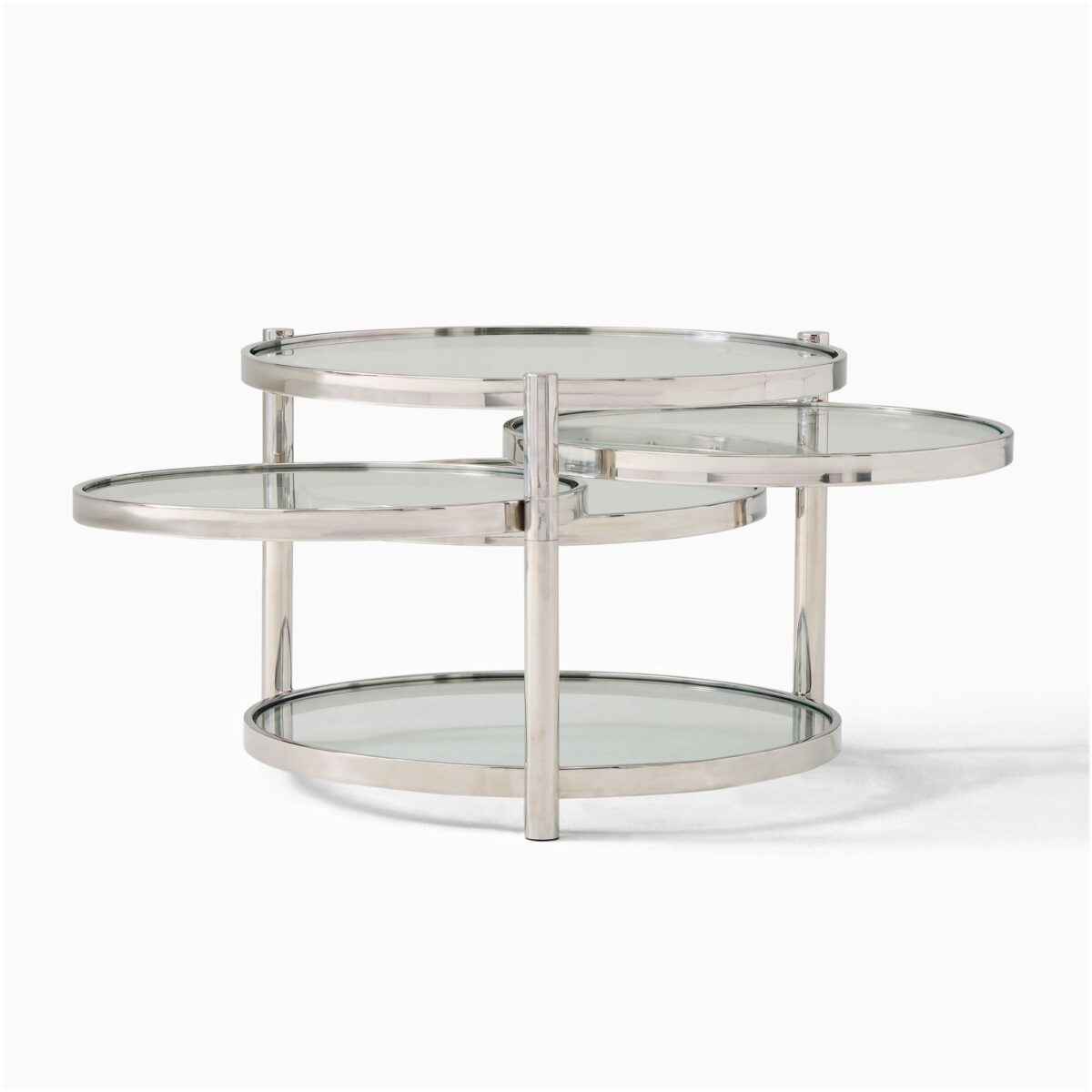 Ven Swivel Coffee Table - Chrome Finish - Image 4