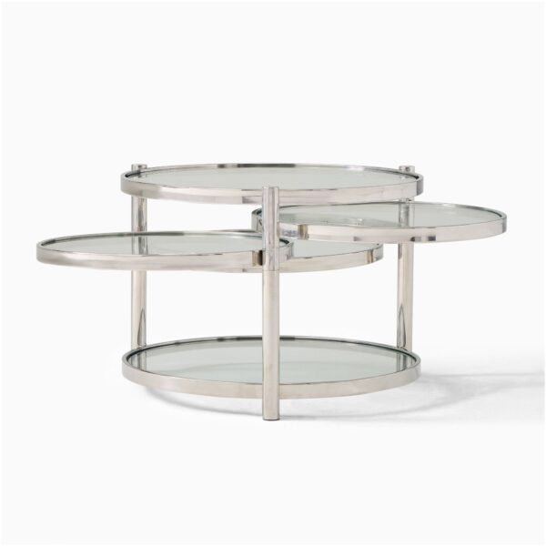 Ven Swivel Coffee Table - Chrome Finish