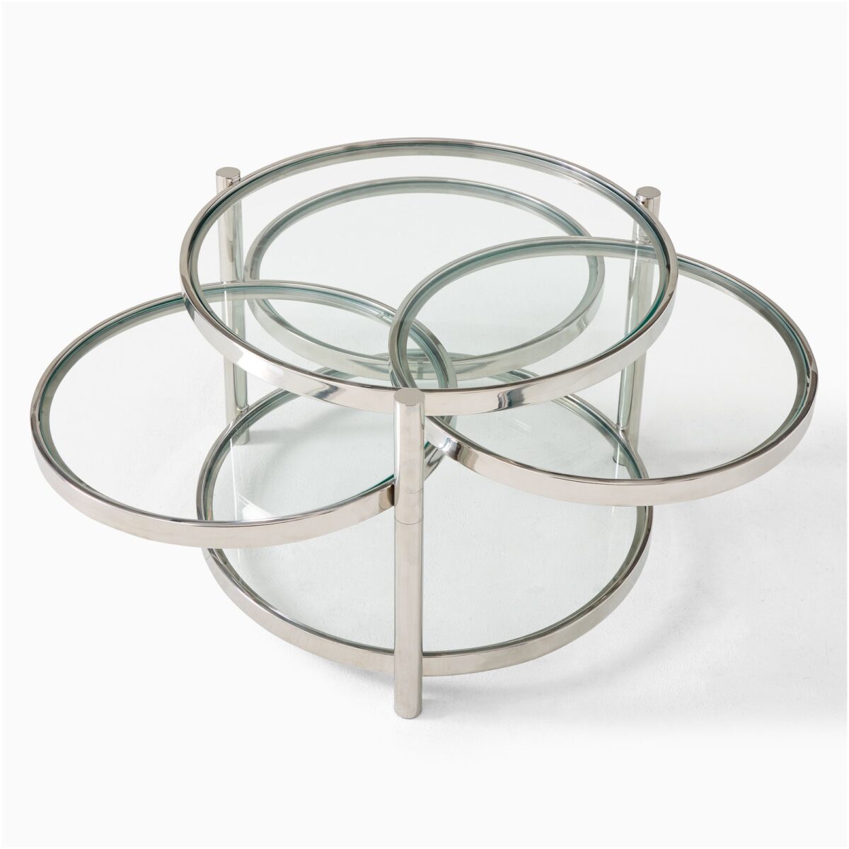 Ven Swivel Coffee Table - Chrome Finish - Image 2