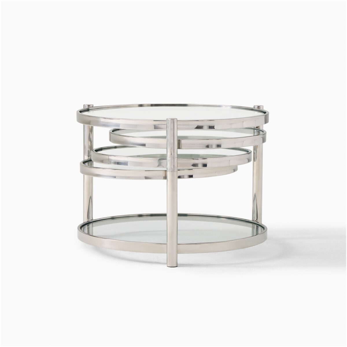 Ven Swivel Coffee Table - Chrome Finish - Image 3