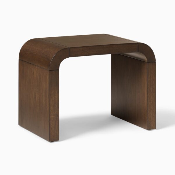 Arya Teak Side Table - Dark Brown Finish