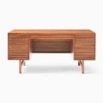 Dewi Sartika Teak Executive Desk - Walnut Finish
