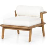 Nanda Teak Lounge Chair with Cushion - Natural Finish
