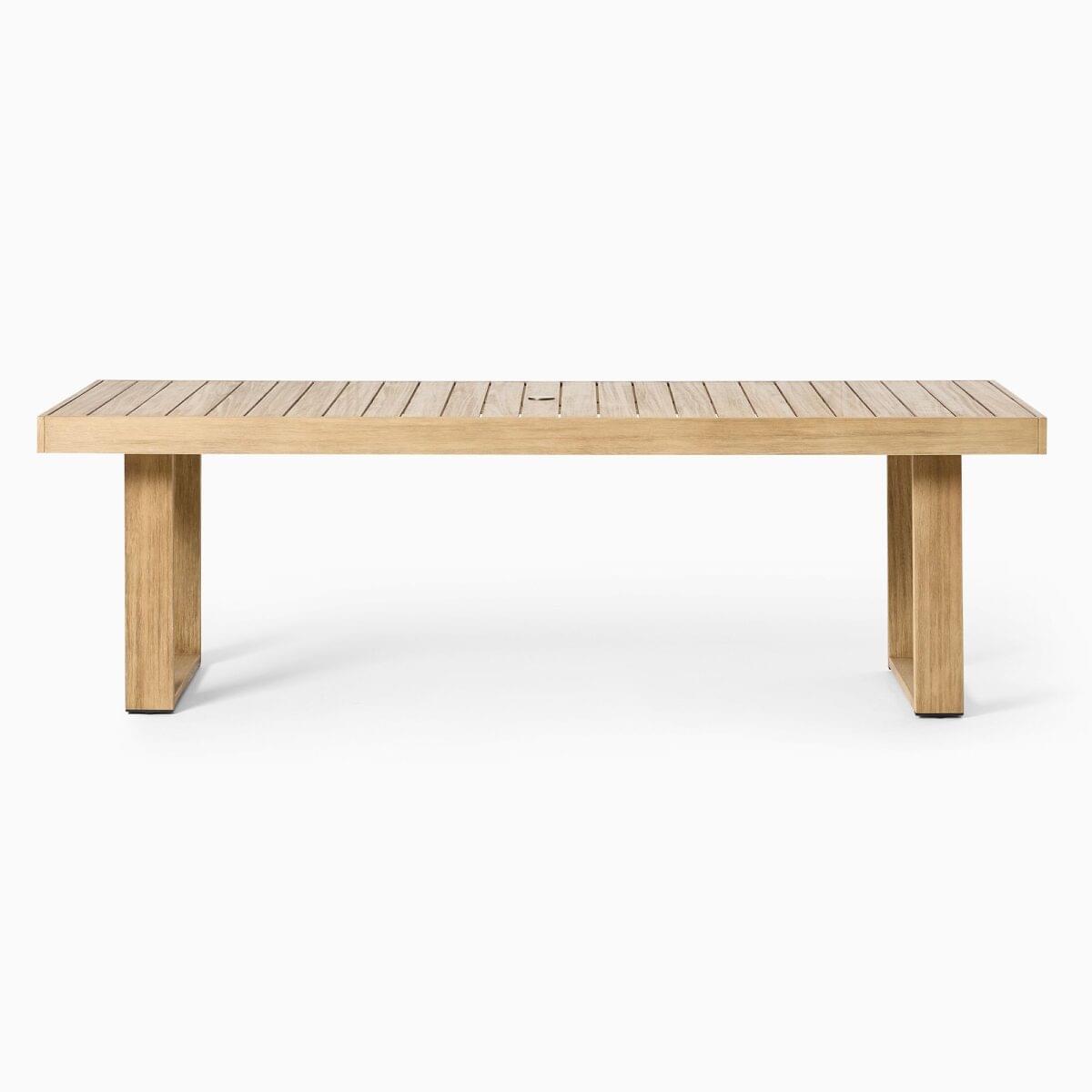 Bali Teak Outdoor Dining Table - Natural Finish - Image 2