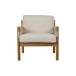 Dara Teak Lounge Chair with Woven Rope - Natural Finish - Image 2