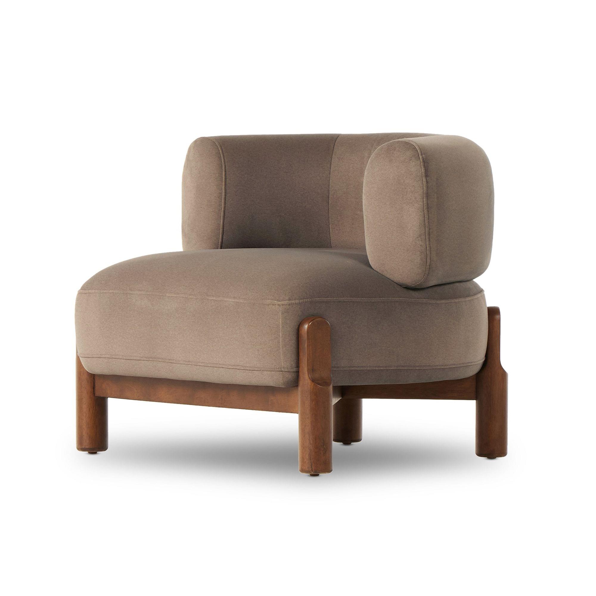 Dewi Parawood Lounge Chair - Brown Finish