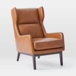 Rama Teak High Back Leather Chair